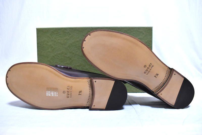 国内正規品】新品 GUCCI インターロッキング G レザーローファー 7.5