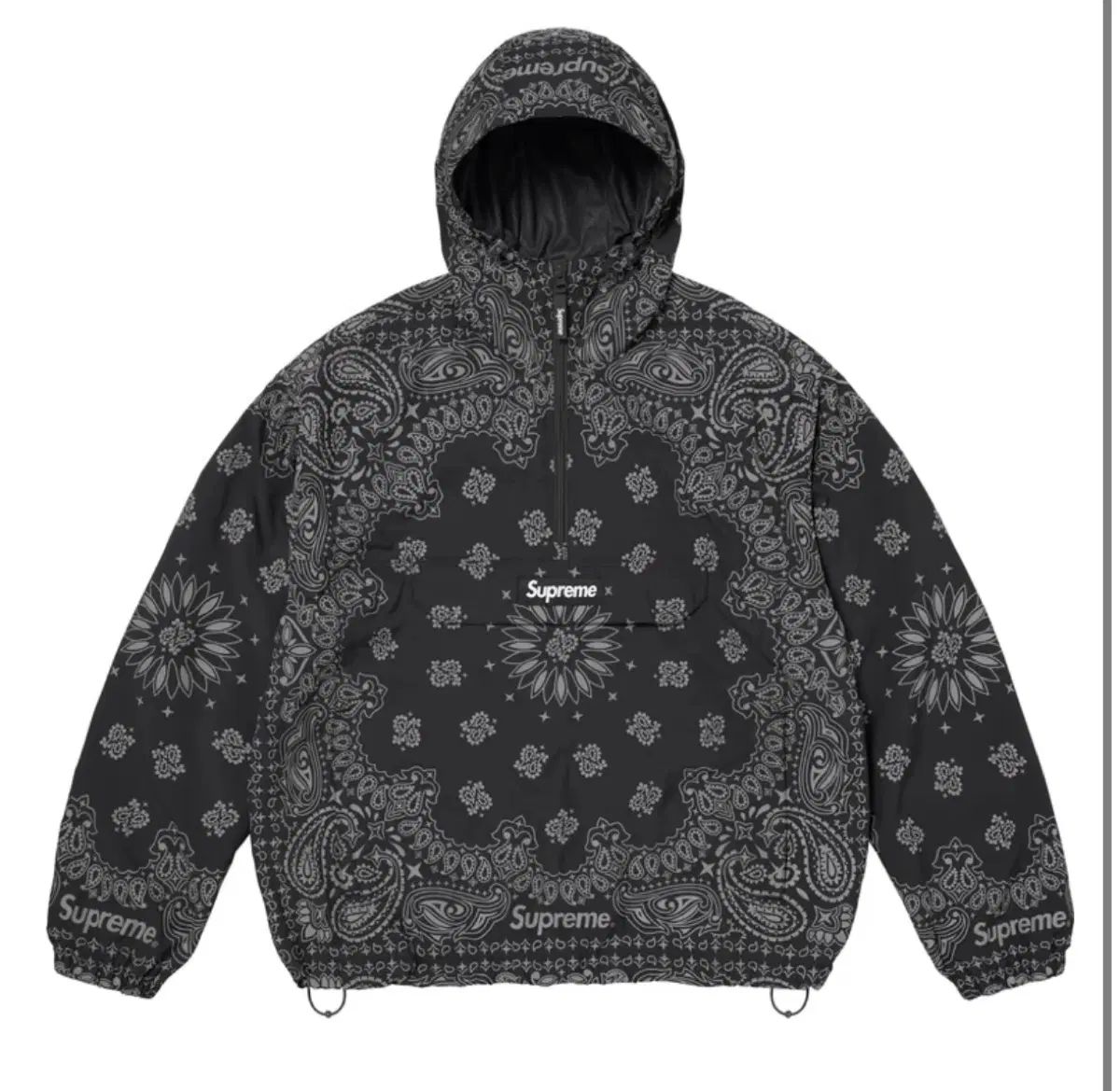 Supreme リフレクティブ バンダナ アノラック Black S M L - メルカリ