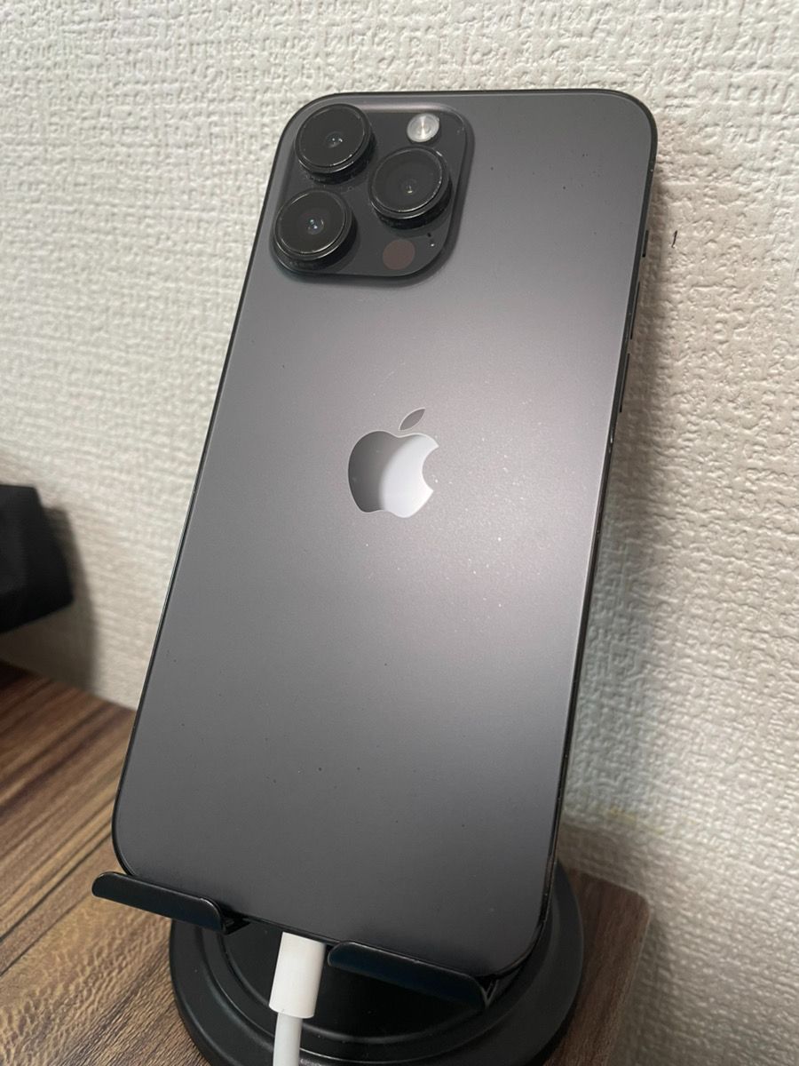 iPhone14ProMax ブラック 128GB バッテリー100% - メルカリ