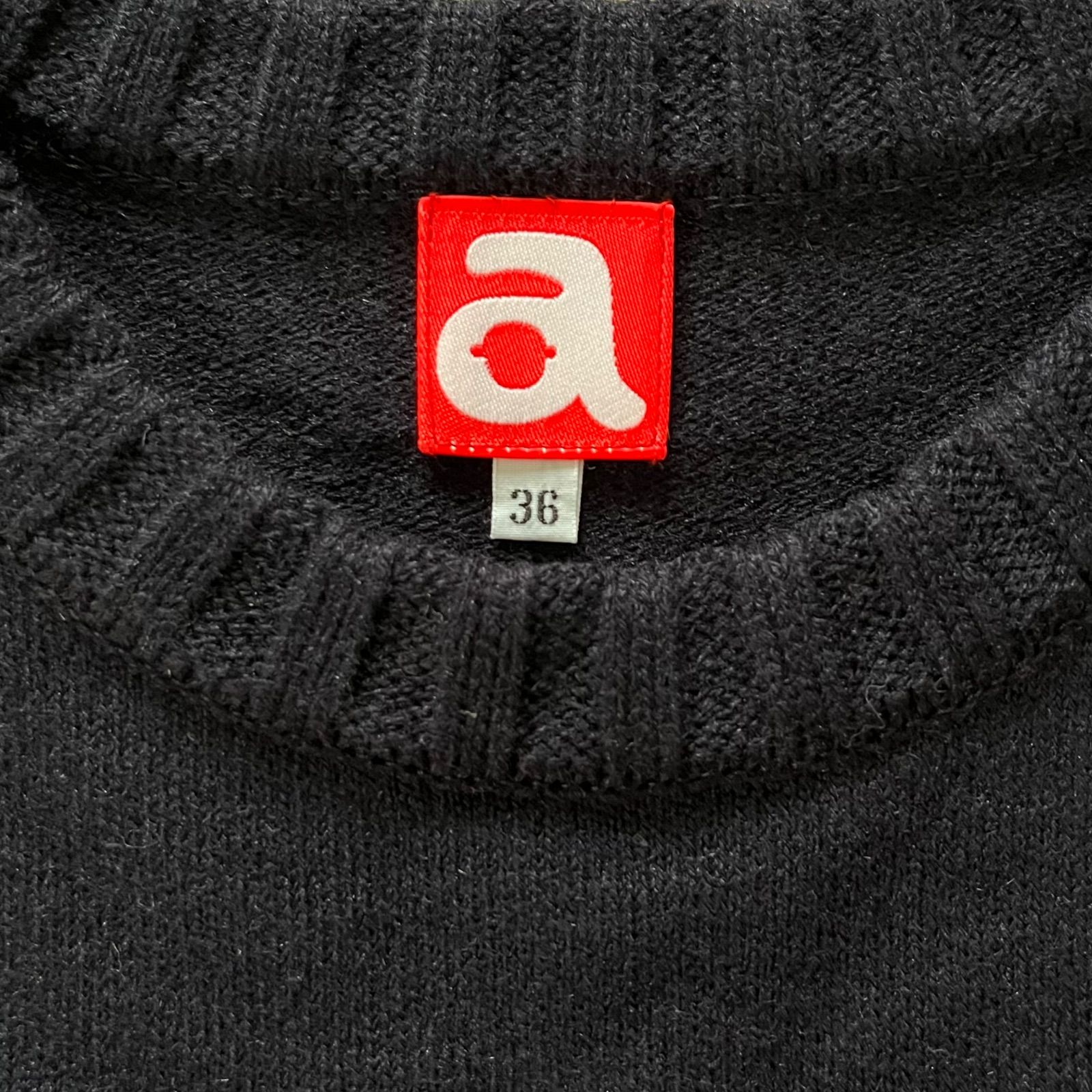 archivio アルチビオ クルーネック ウール混 ニット セーター 36
