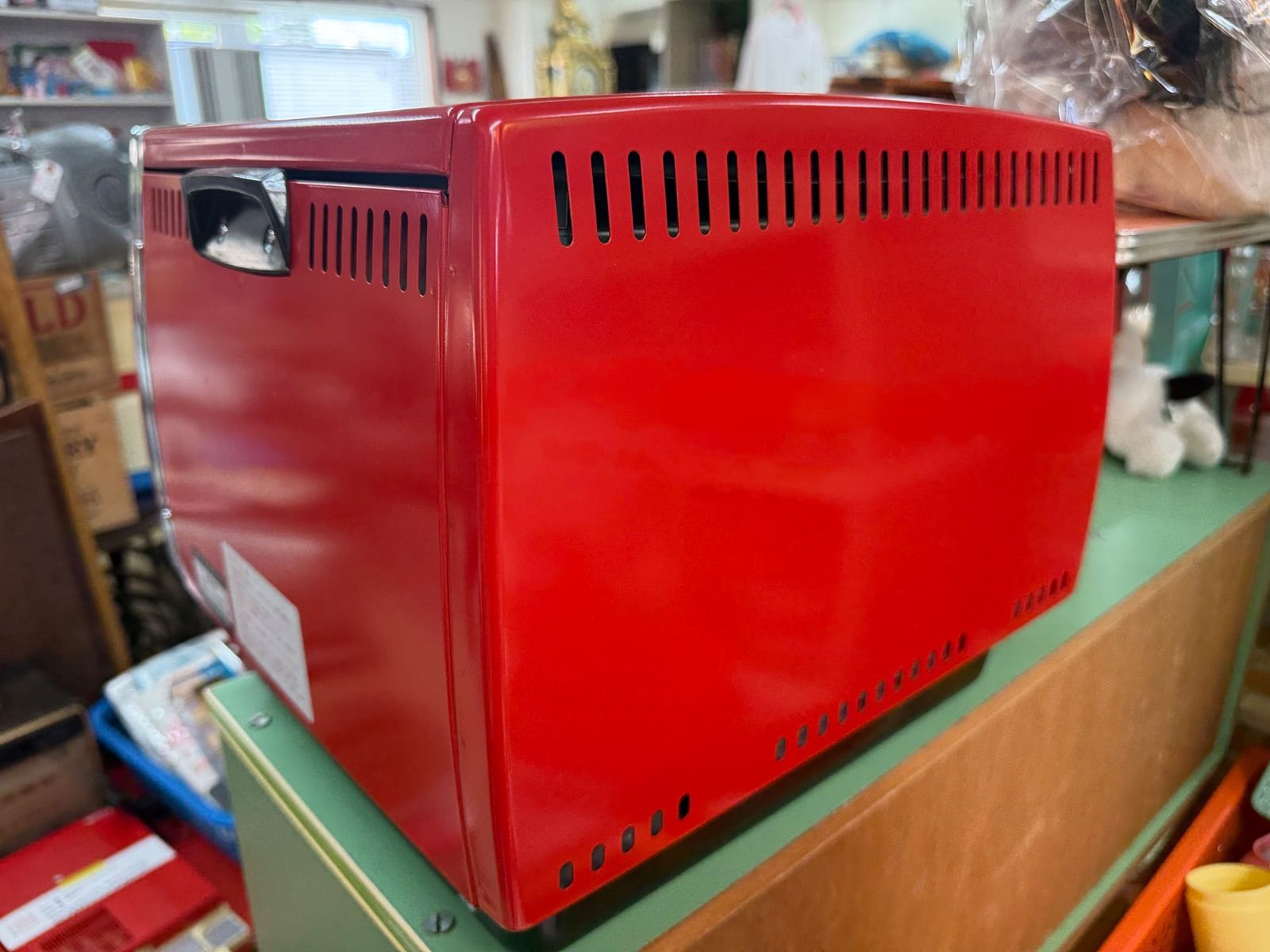 未使用保管品】ピーステンピ851型 平和金属製作所 レッド 天火オーブン