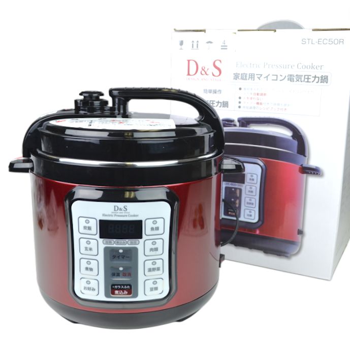 未使用 D&S 家庭用マイコン電気圧力鍋 STL-EC50R レッド 4.0L - メルカリ
