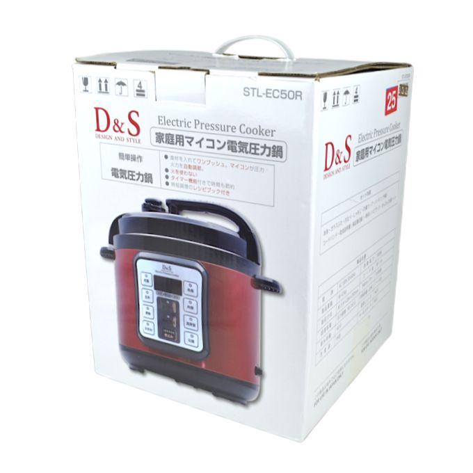 未使用 D&S 家庭用マイコン電気圧力鍋 STL-EC50R レッド 4.0L - メルカリ