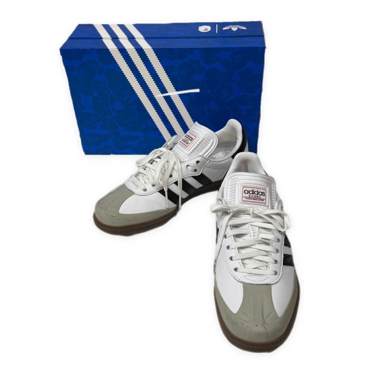 A BATHING APE × adidas エイプ アディダス US8 26cm Samba Cloud