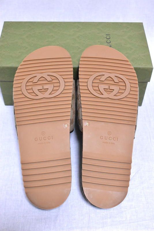 国内正規品】新品 GUCCI GGキャンバス スライドサンダル 13 624695