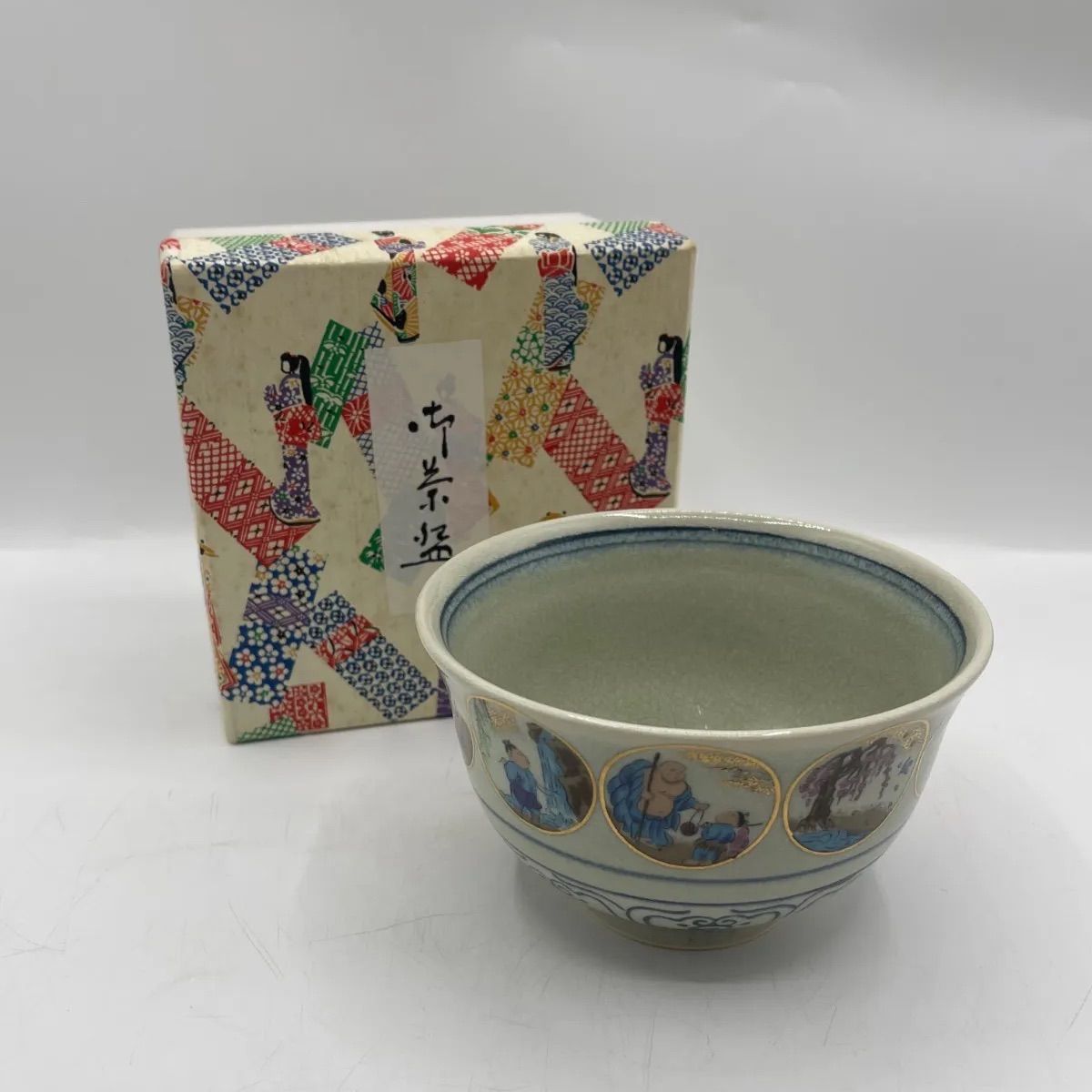 茶道具 十牛図 染付 茶碗 抹茶碗 T-040 - メルカリ