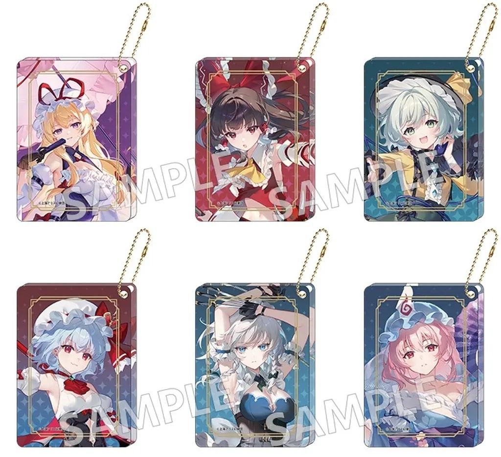 値下げ　東方Project バッグ アクリルキーホルダー セット 中古】キーホルダー 全6種セット 「東方Project トレーディング