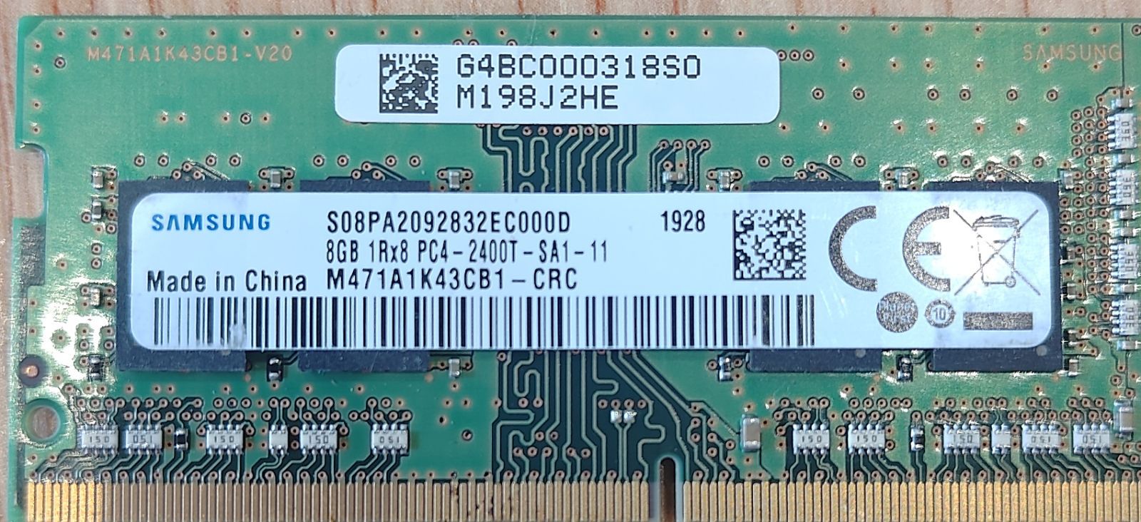 Samsung ノートPCメモリ 8GB DDR4-2400 SO-DIMM 中古 - メルカリ
