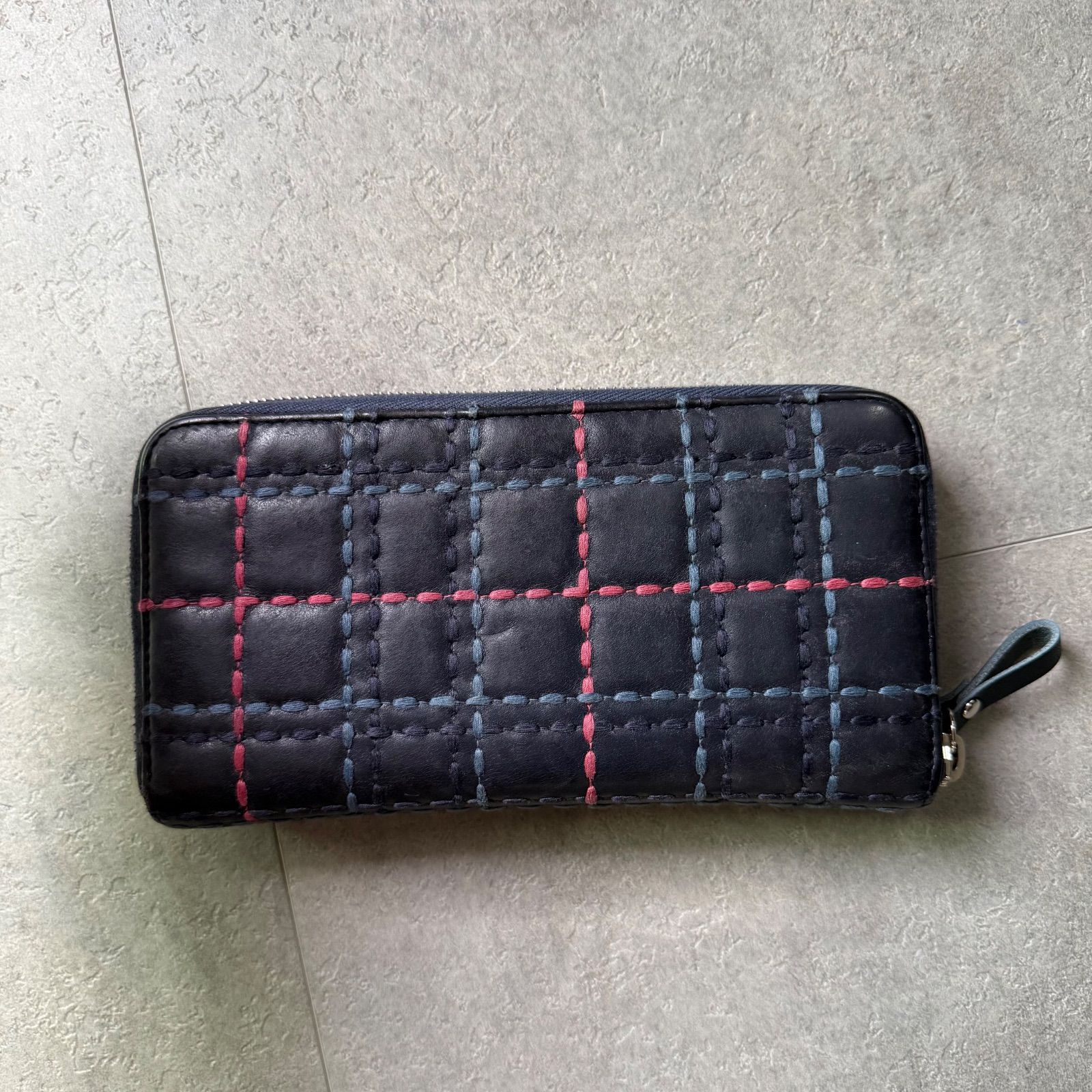 CHANEL シャネル ラウンドファスナー長財布 ワイルドステッチ ココ