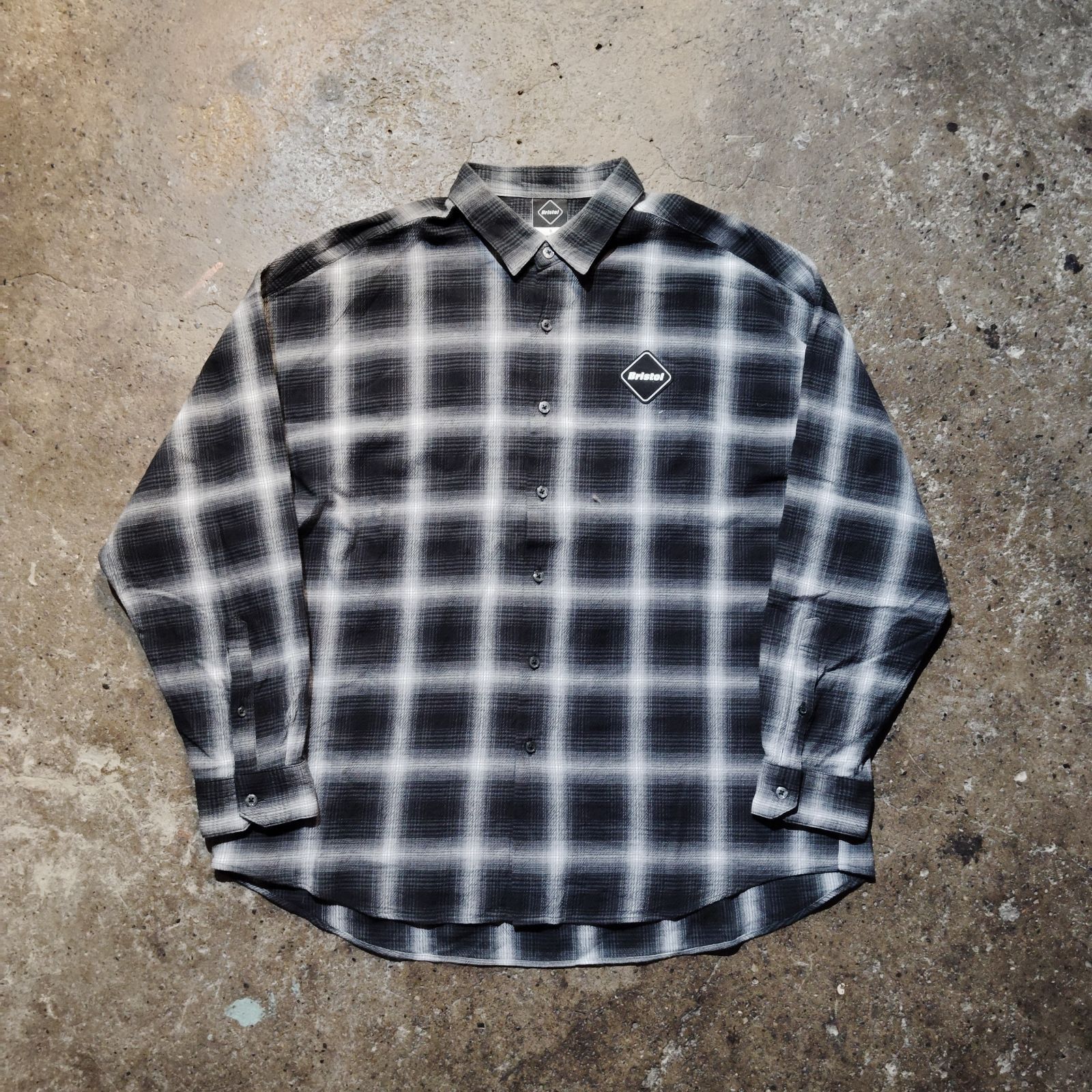 F.C,Real Bristol BIG LOGO L/S BAGGY SHIRT オンブレチェックシャツ グレー S エフシーレアルブリストル 11,628円