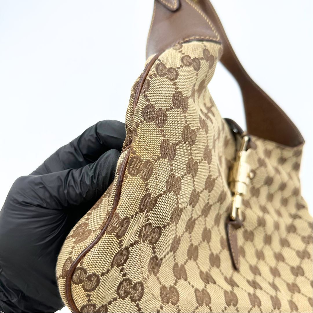 美品】Gucci GGキャンバス ニュージャッキー ワンショルダーバッグ