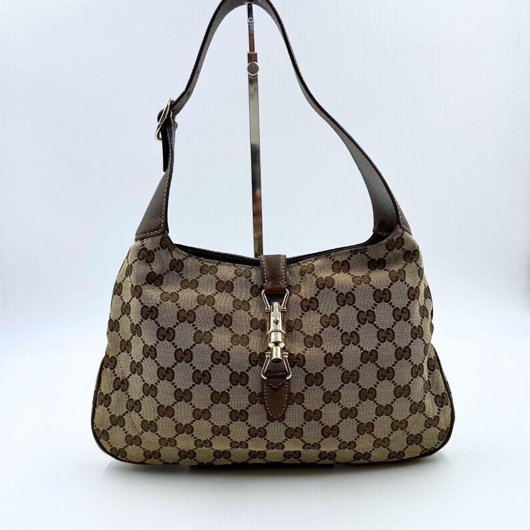 美品】Gucci GGキャンバス ニュージャッキー ワンショルダーバッグ