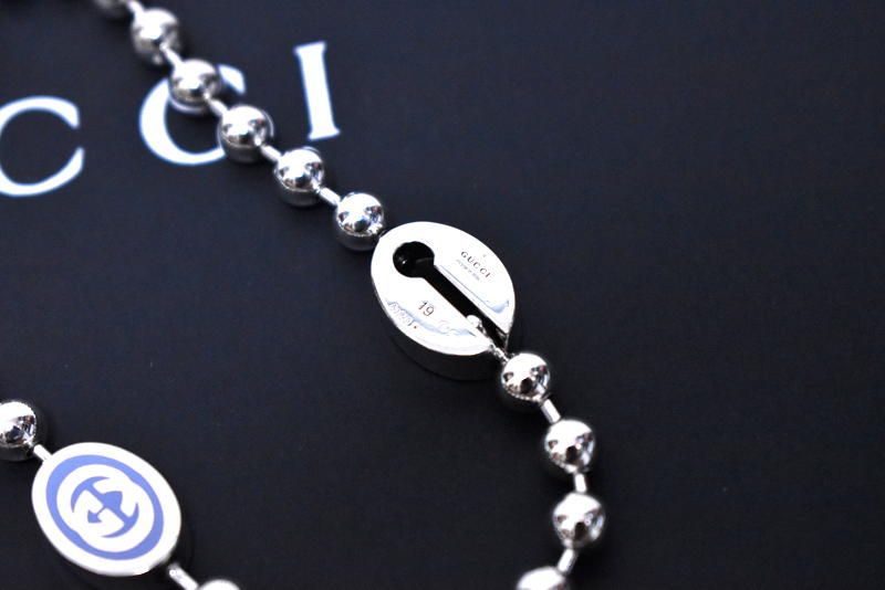 新品 GUCCI インターロッキングG ボールチェーン ブレスレット 19