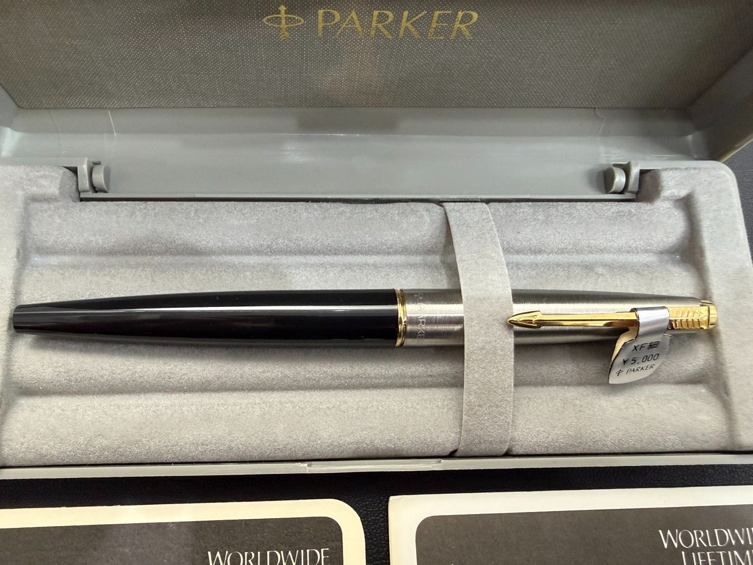 新品未使用】PARKER パーカー45 万年筆 XF極細 イギリス製 箱・保証書