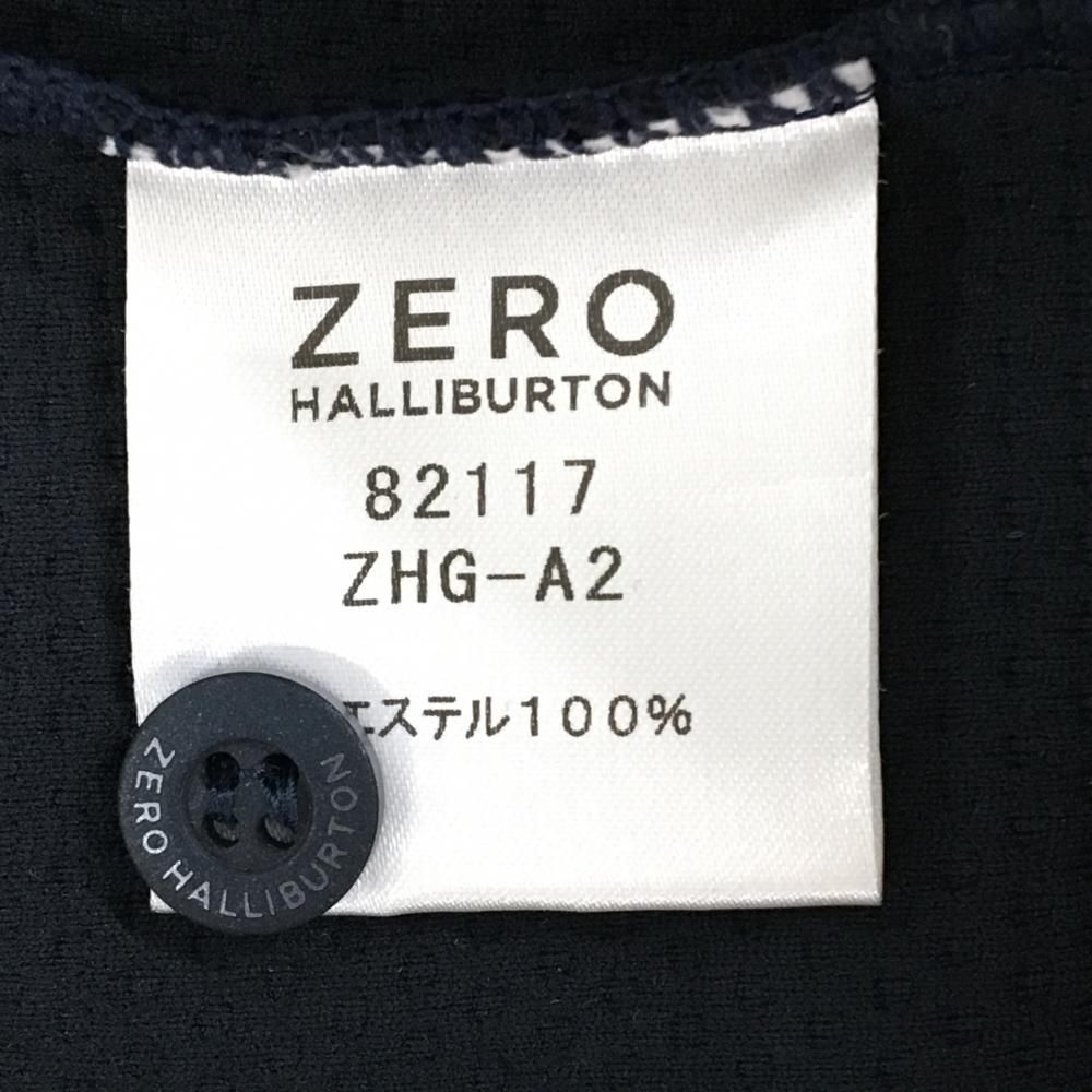 超美品】ゼロハリバートン 半袖ポロシャツ ネイビー 背ロゴプリント