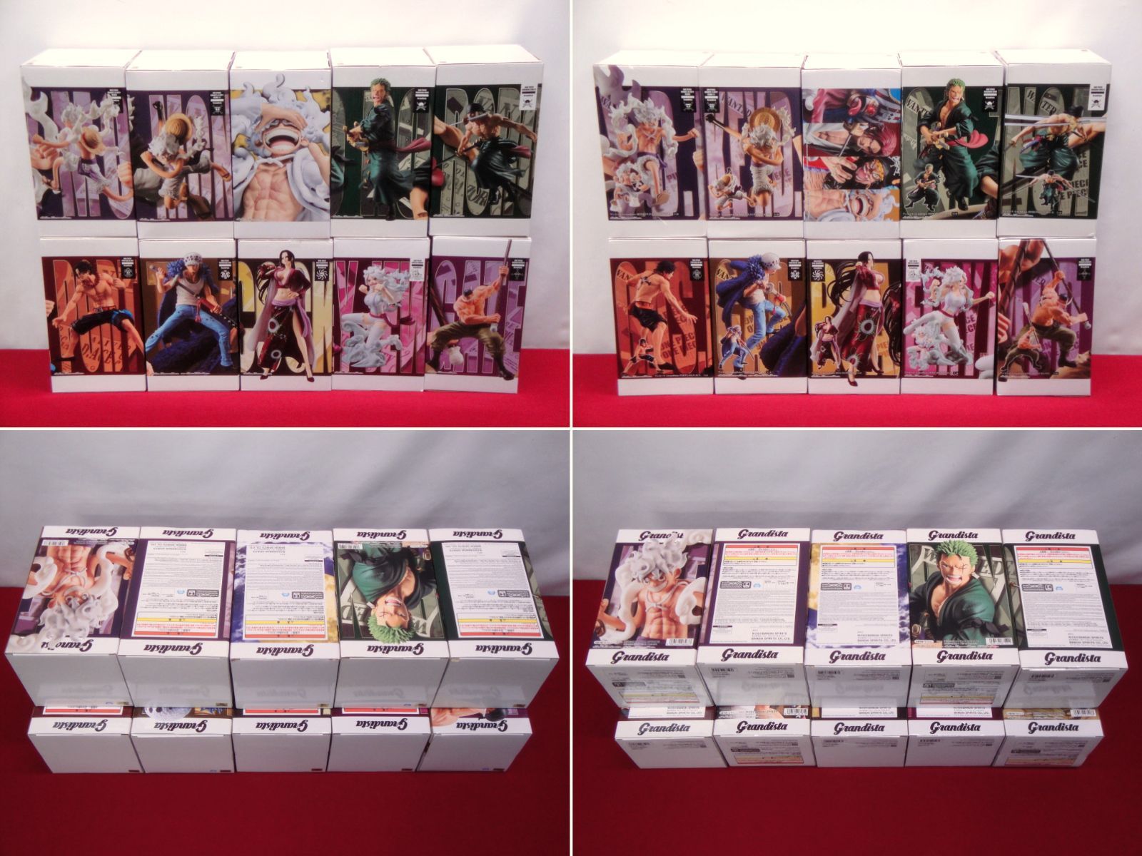 カメ】【未開封品】ワンピース Grandista ルフィ ギア5 ゾロ エース