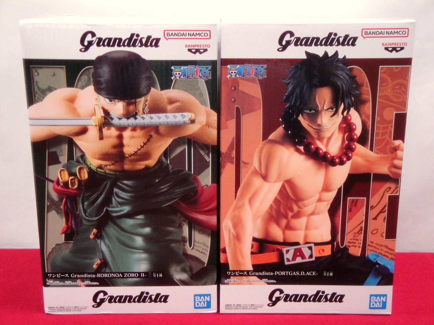 カメ】【未開封品】ワンピース Grandista ルフィ ギア5 ゾロ エース