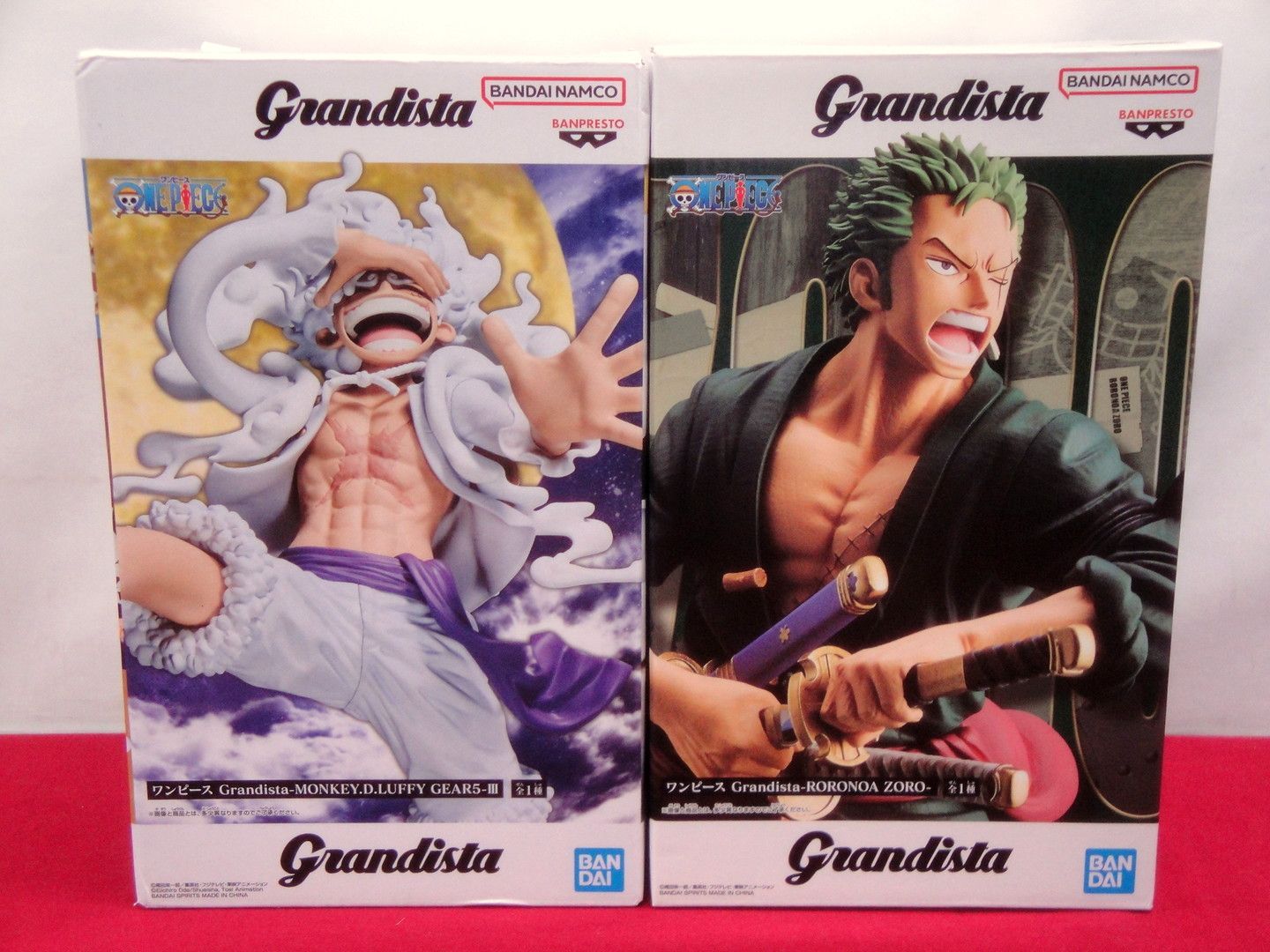 カメ】【未開封品】ワンピース Grandista ルフィ ギア5 ゾロ エース