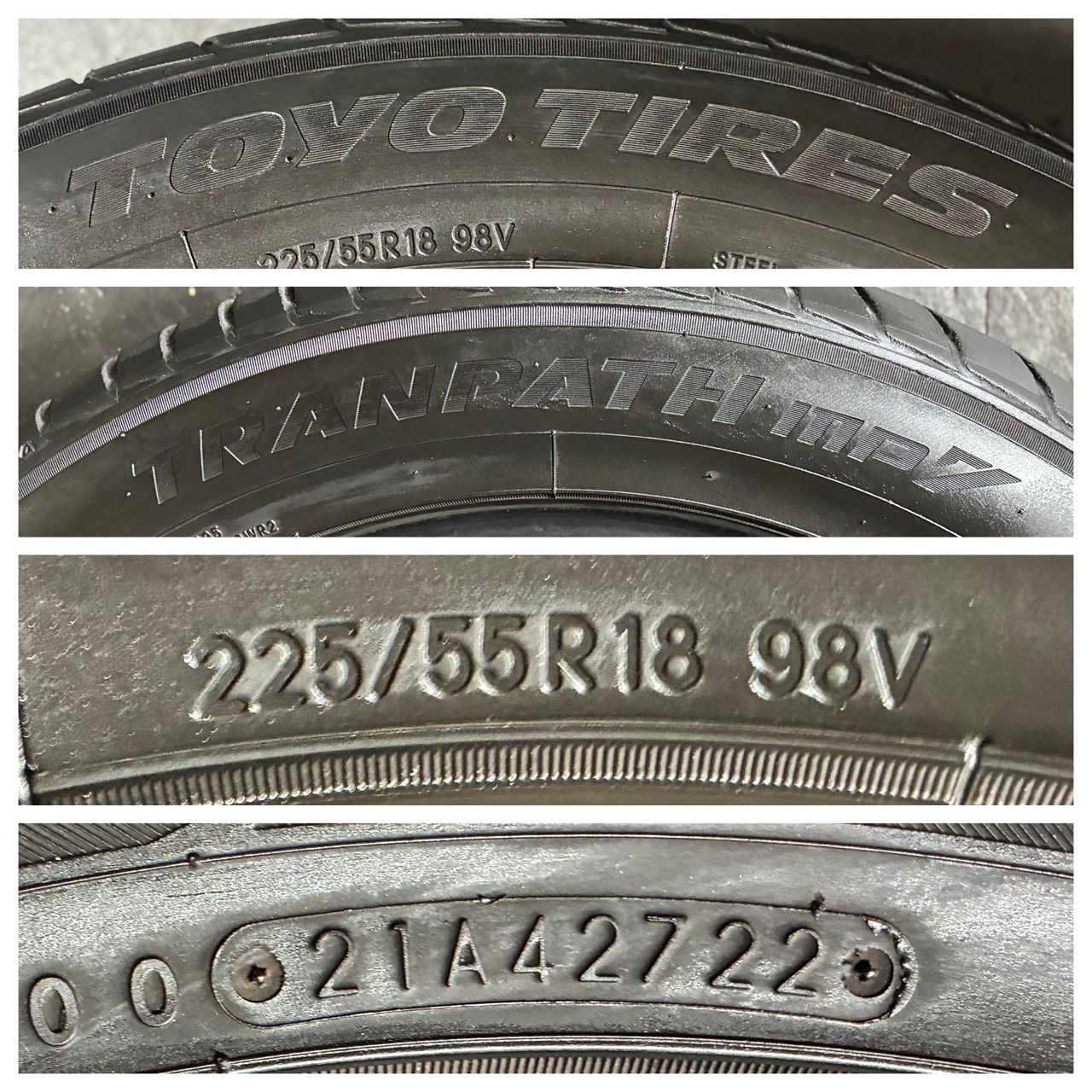 2022年製 約6.2mm トーヨータイヤ TOYO TIRES トランパス TRANPATH mp7