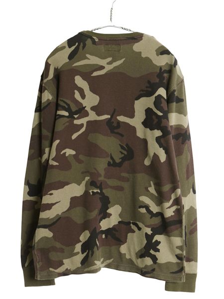 ポロ ラルフローレン 迷彩 長袖 サーマル Tシャツ メンズ L / ワッフル
