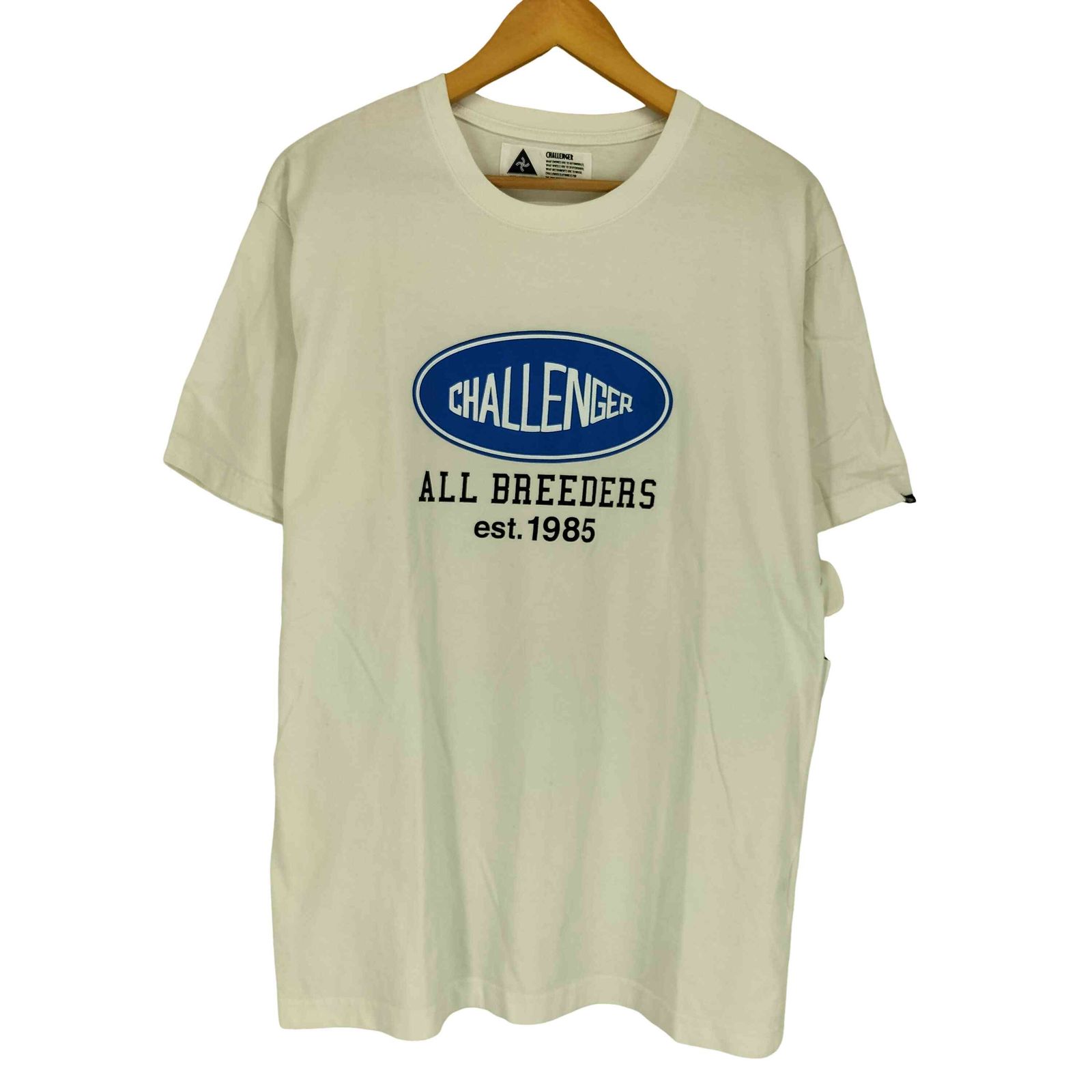 CHALLENGER ALL BREEDERS 長袖Tシャツ ホワイト L チャレンジャー CHALLENGER ALL BREEDERS フロントプリント 半袖 T