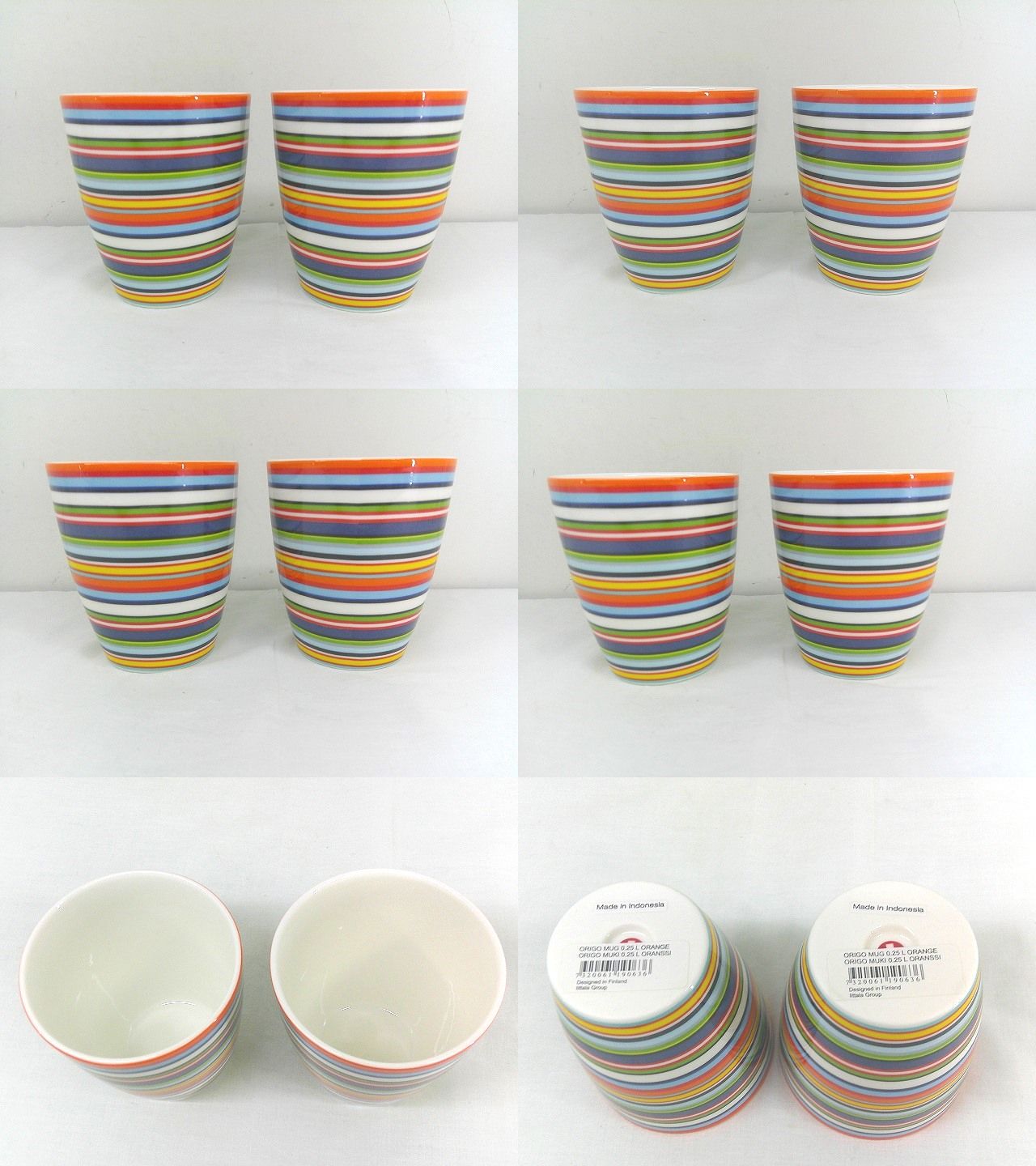 26g-982x【中古】iittala ｲｯﾀﾗ ｵﾘｺﾞ ﾏｸﾞ ﾍﾟｱｾｯﾄ OR-10R - メルカリ