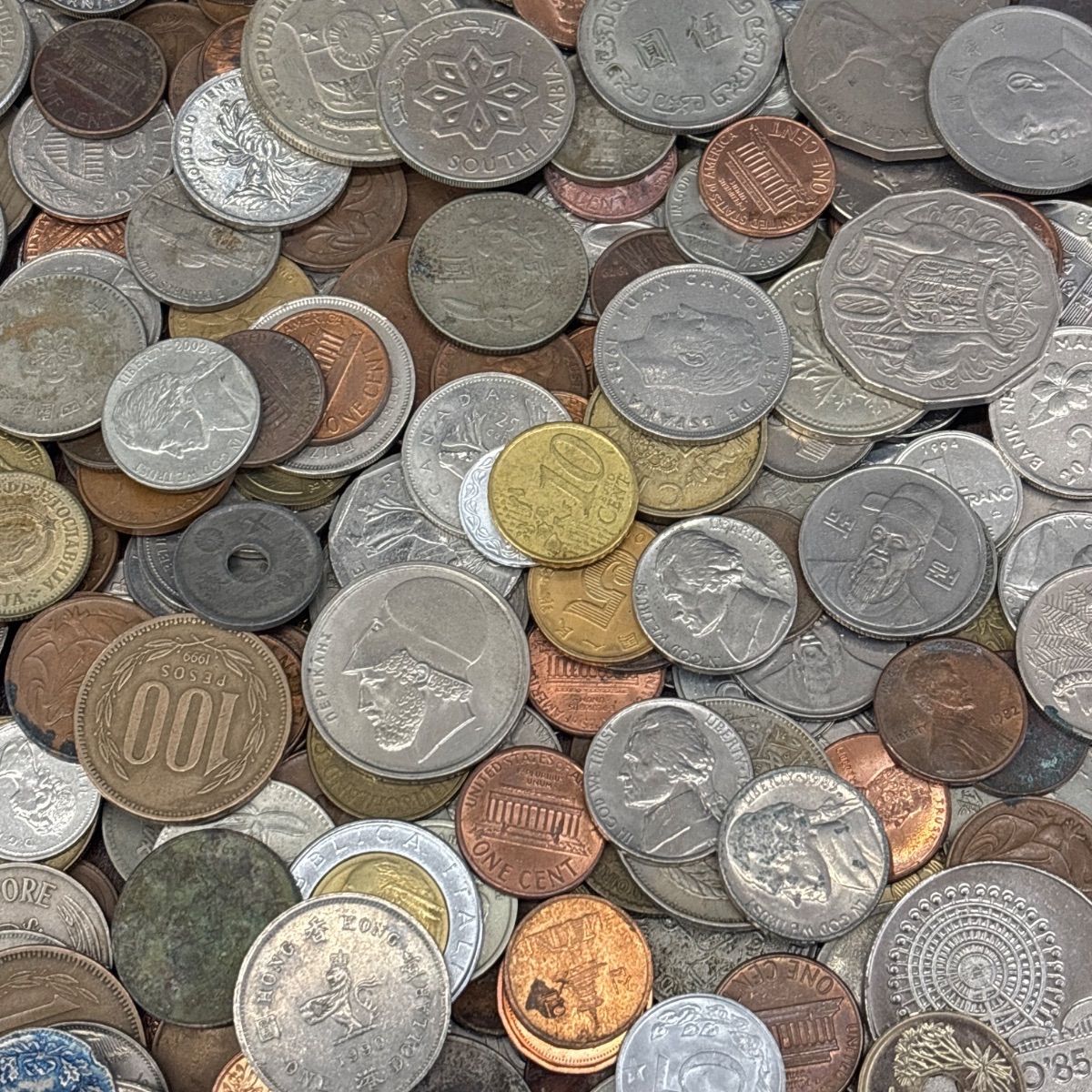 Ta*❀٭　古銭　外国コイ　海外　外貨　旧硬貨　まとめ売り 3kg超 大量】外国コイン 古銭 硬貨 海外コイン 世界のコイン