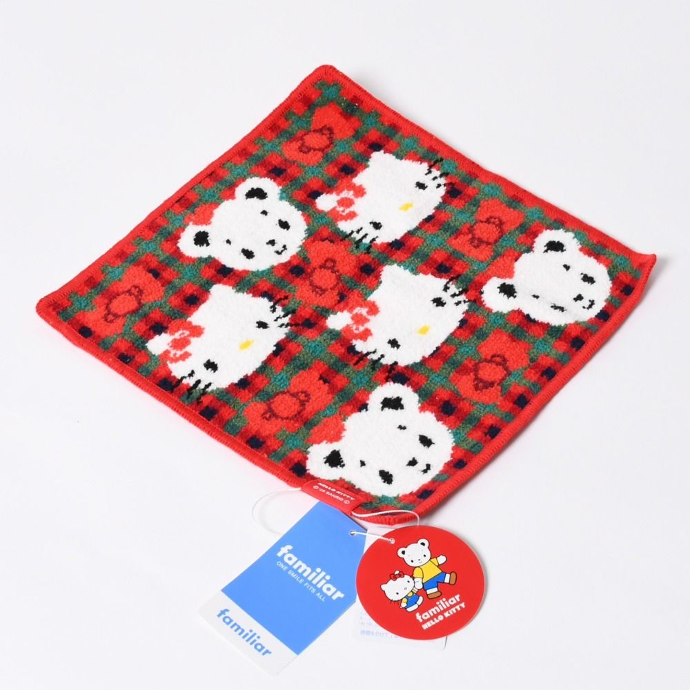 新品未使用 familiar ファミリア × HELLO KITTY ハローキティ タオル
