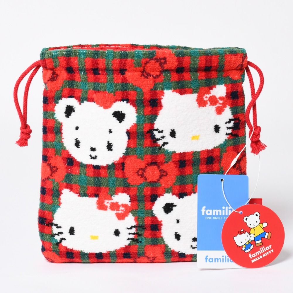 新品未使用 familiar ファミリア × HELLO KITTY ハローキティ 巾着