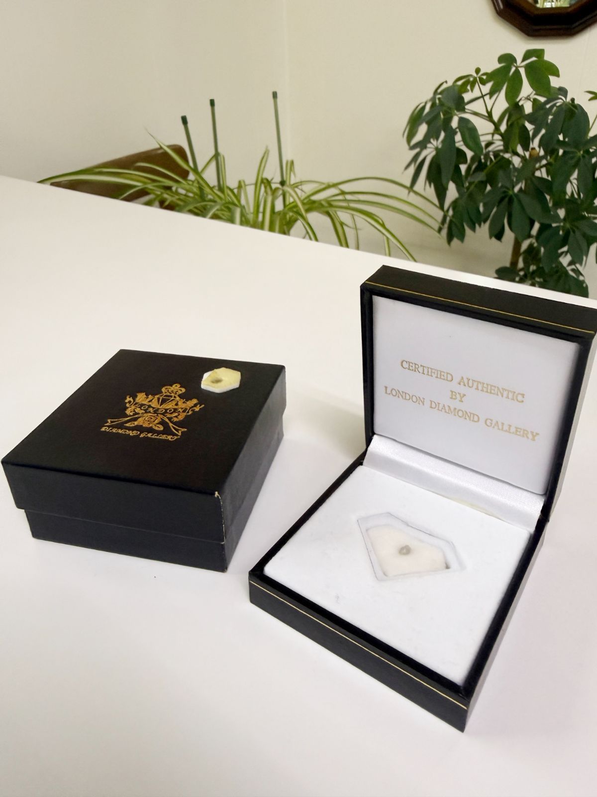 希少】LONDON DIAMOND GALLERY 天然ダイヤモンド 原石 ルース ケース付