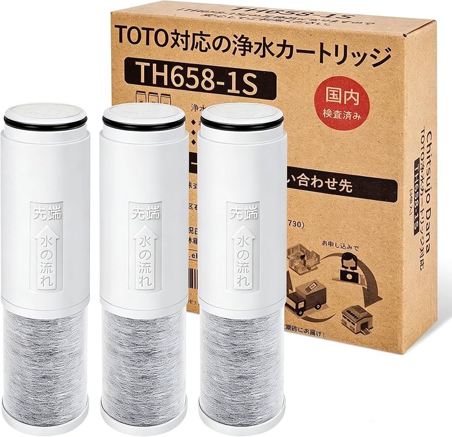 TH658-1S 浄水カートリッジ【JIS規格日本検査済み】TOTO対応の