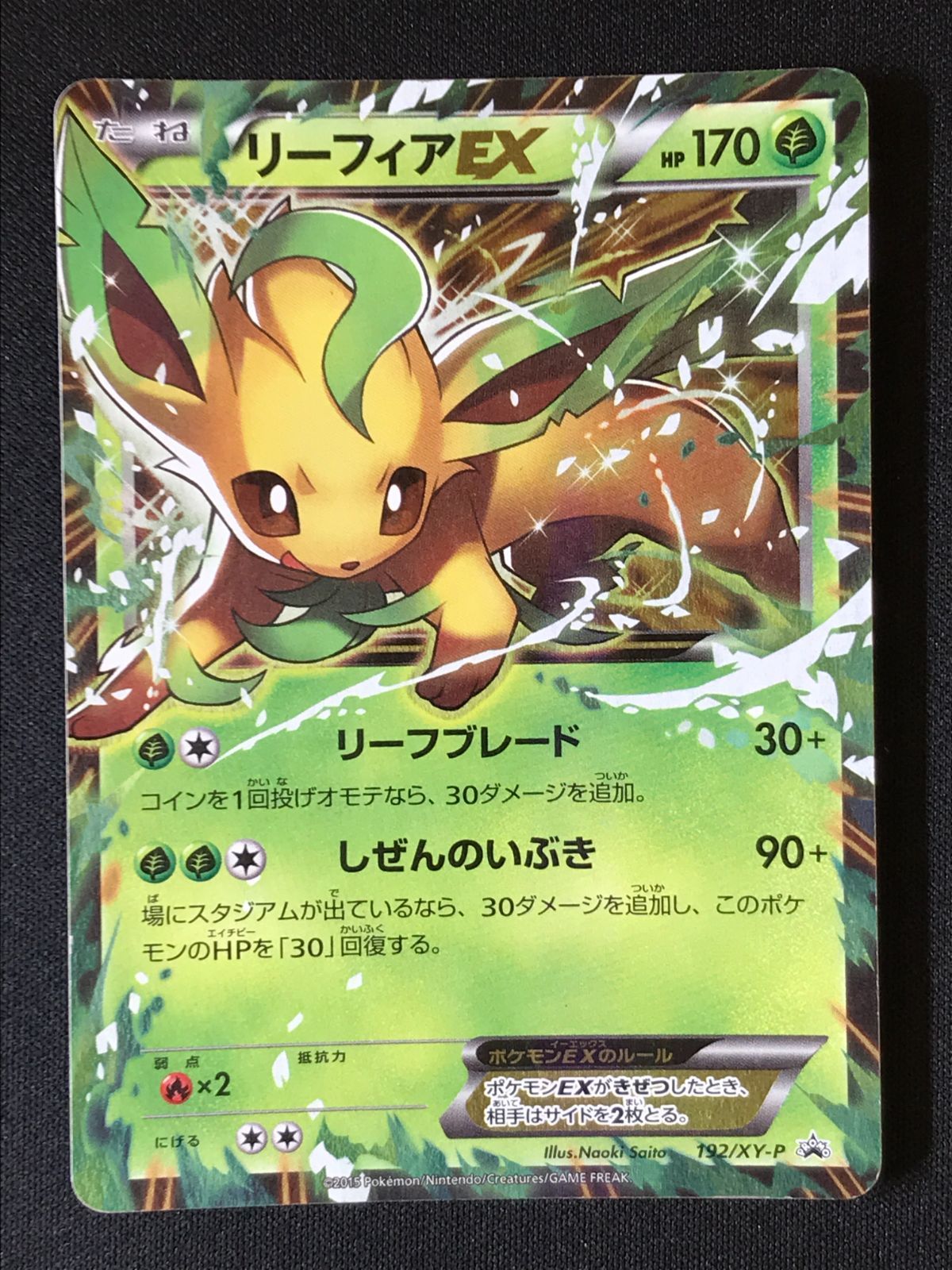 ポケモンカードゲーム ポケカ リーフィアEX - 192/XY-P PR バトル強化