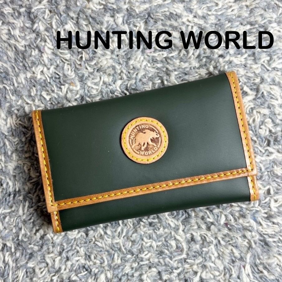 新品未使用【HUNTING WORLD】 バチュークロス 6連キーケース ブルー HUNTING WORLD ハンティングワールド キーケース バチュークロス 6連
