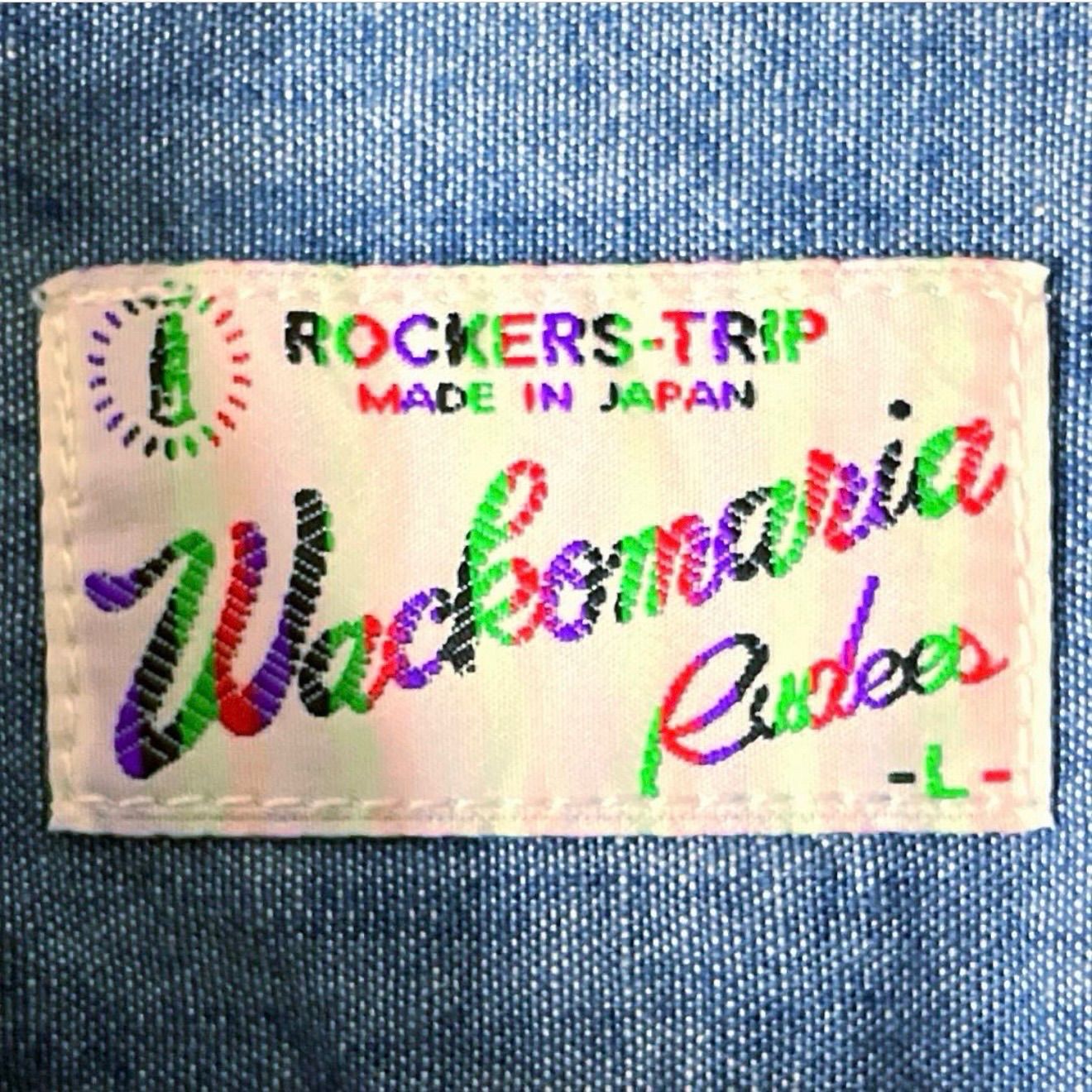 WACKO MARIA ワコマリア シャンブレーシャツ 両面 ステンシル L WACKO MARIA ワコマリア 刺繡 シャンブレー 長袖シャツ メンズ L