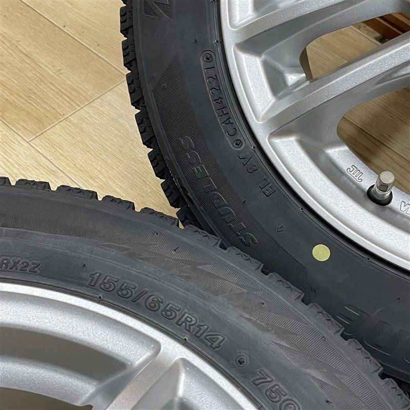 155/65R14 ブリヂストン VRX2 2021年製 ☆ 軽 軽自動車 等 LINZ 4.5-14
