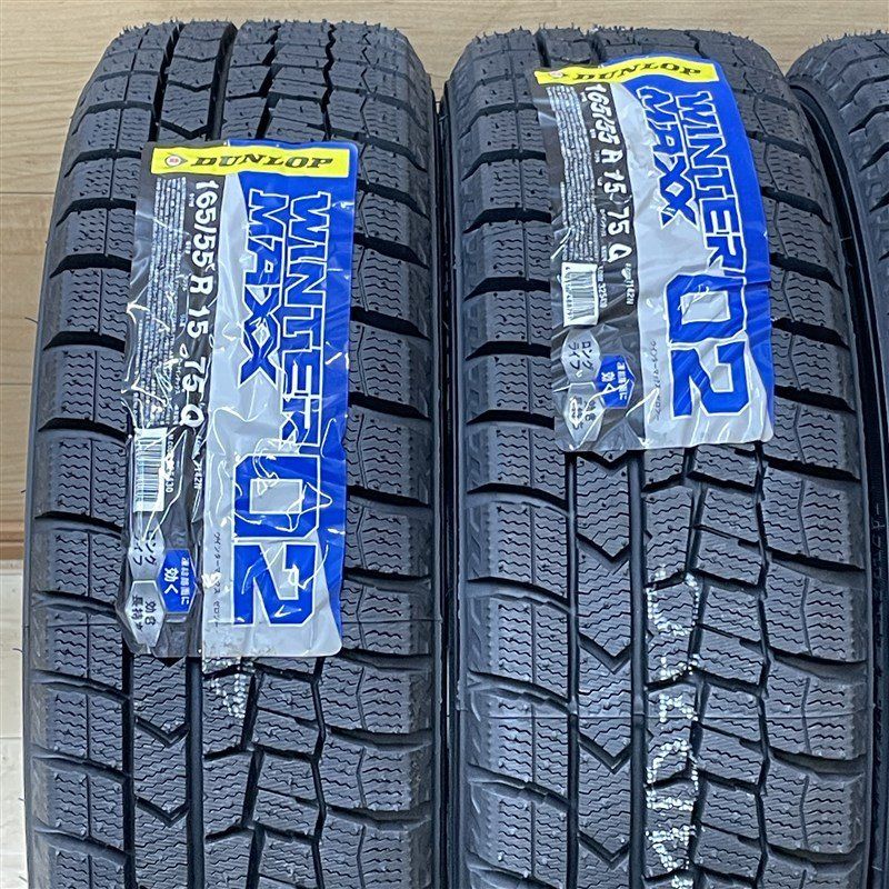 165/55R15 新品 ダンロップ WM02 2025年製 ☆ 中古 ホンダ N-BOX