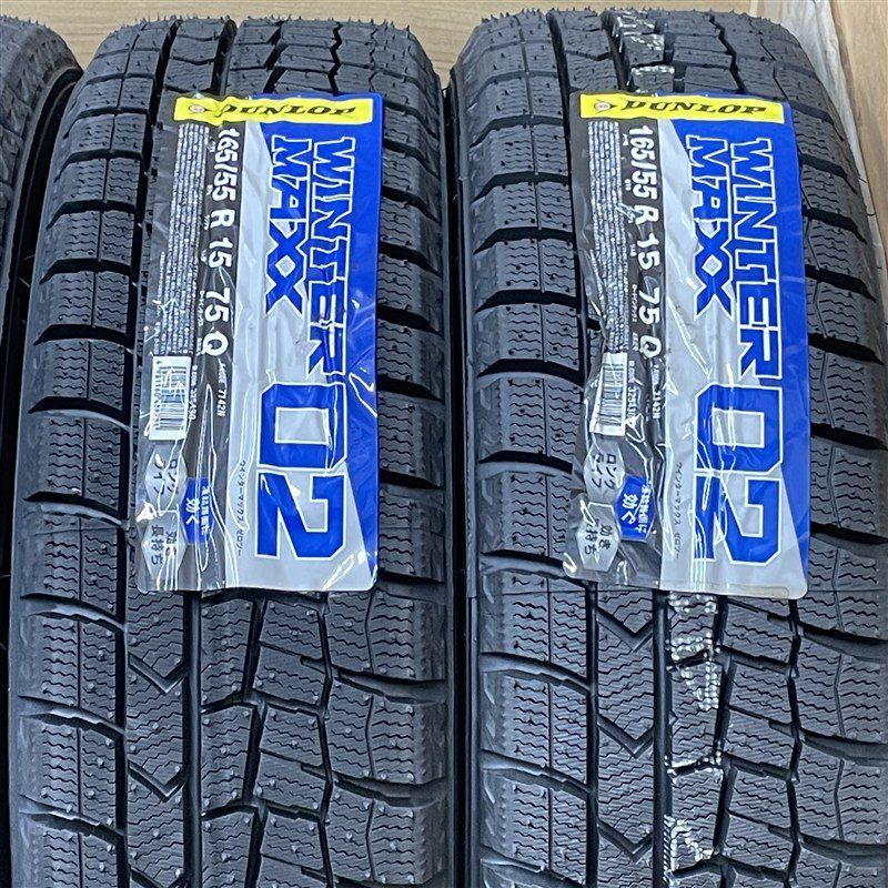 165/55R15 新品 ダンロップ WM02 2025年製 ☆ 中古 ホンダ N-BOX