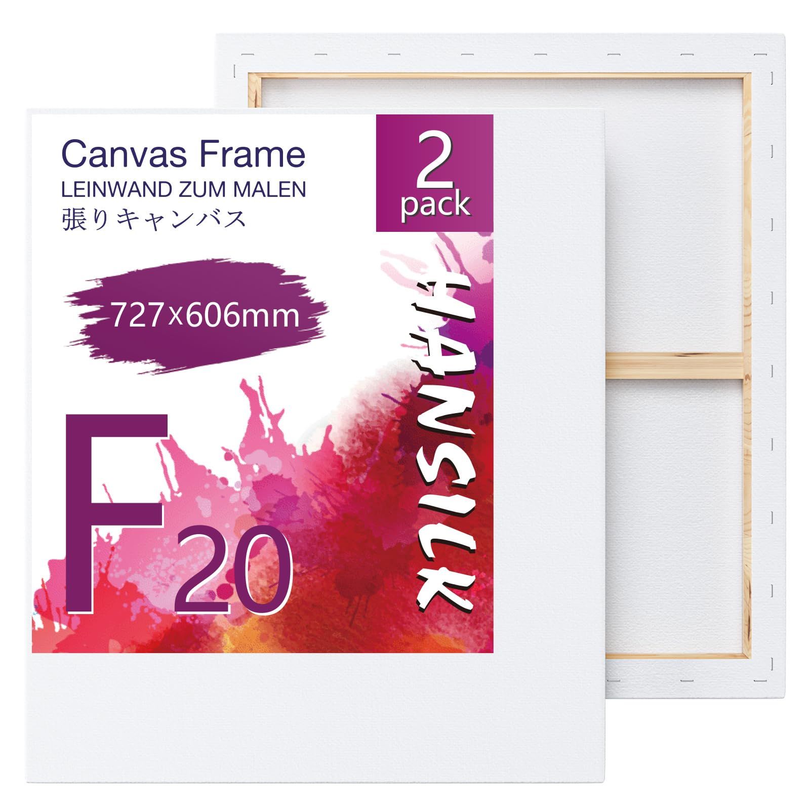 HANSILK キャンバス 張りキャンバス F20 2枚セット キャンバス画材