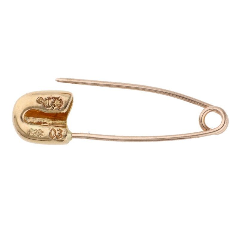 クロムハーツ 22K SAFETY PIN S 1DIA/22Kスモールセーフティピン 1