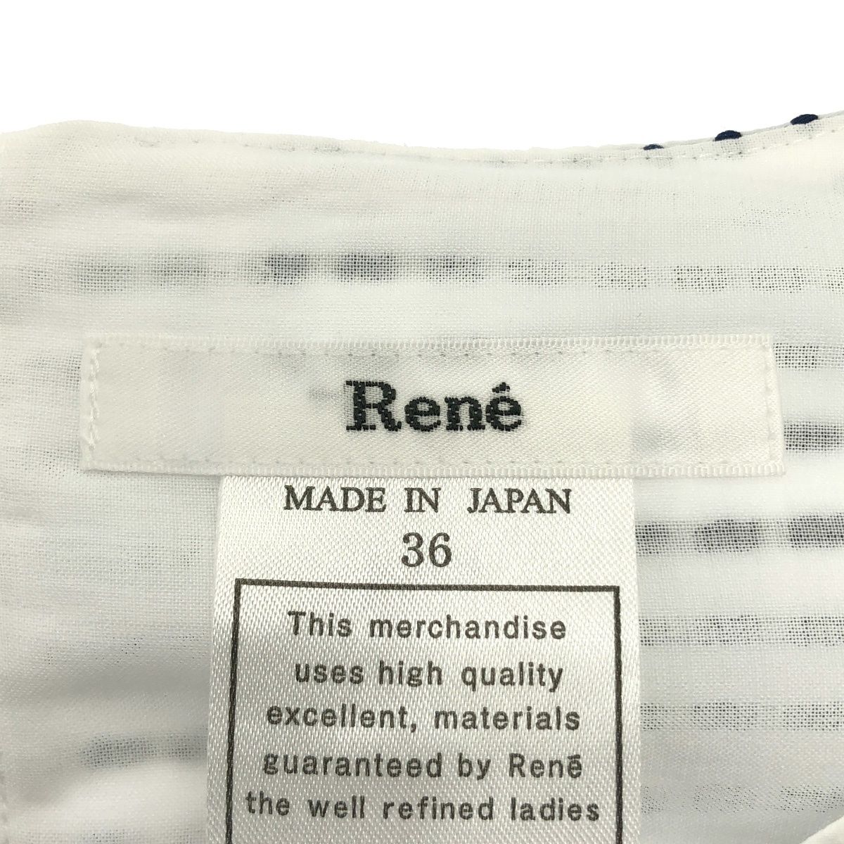 Rene ルネ ビジューデザイン ノースリーブワンピース 6926091 ホワイト