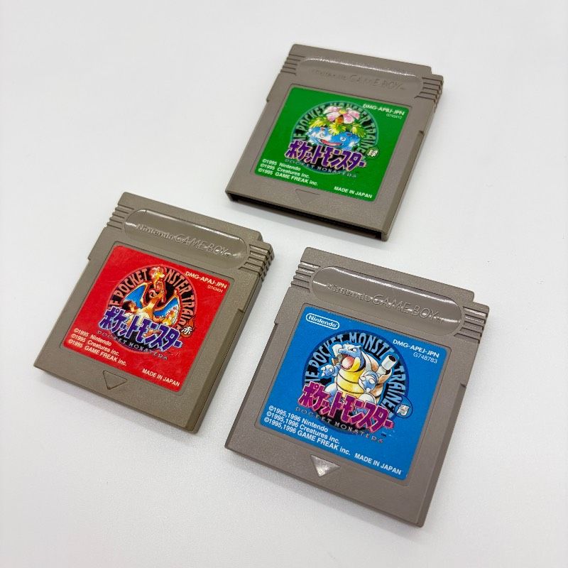 ポケットモンスター赤 緑 青 Nintendo GAMEBOYソフト 3個セット