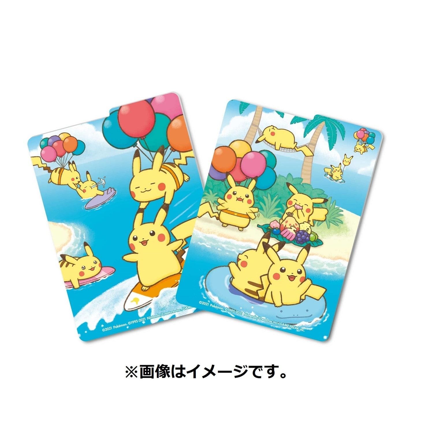 新品セット】 なみのりピカチュウ＆そらをとぶピカチュウ デッキケース
