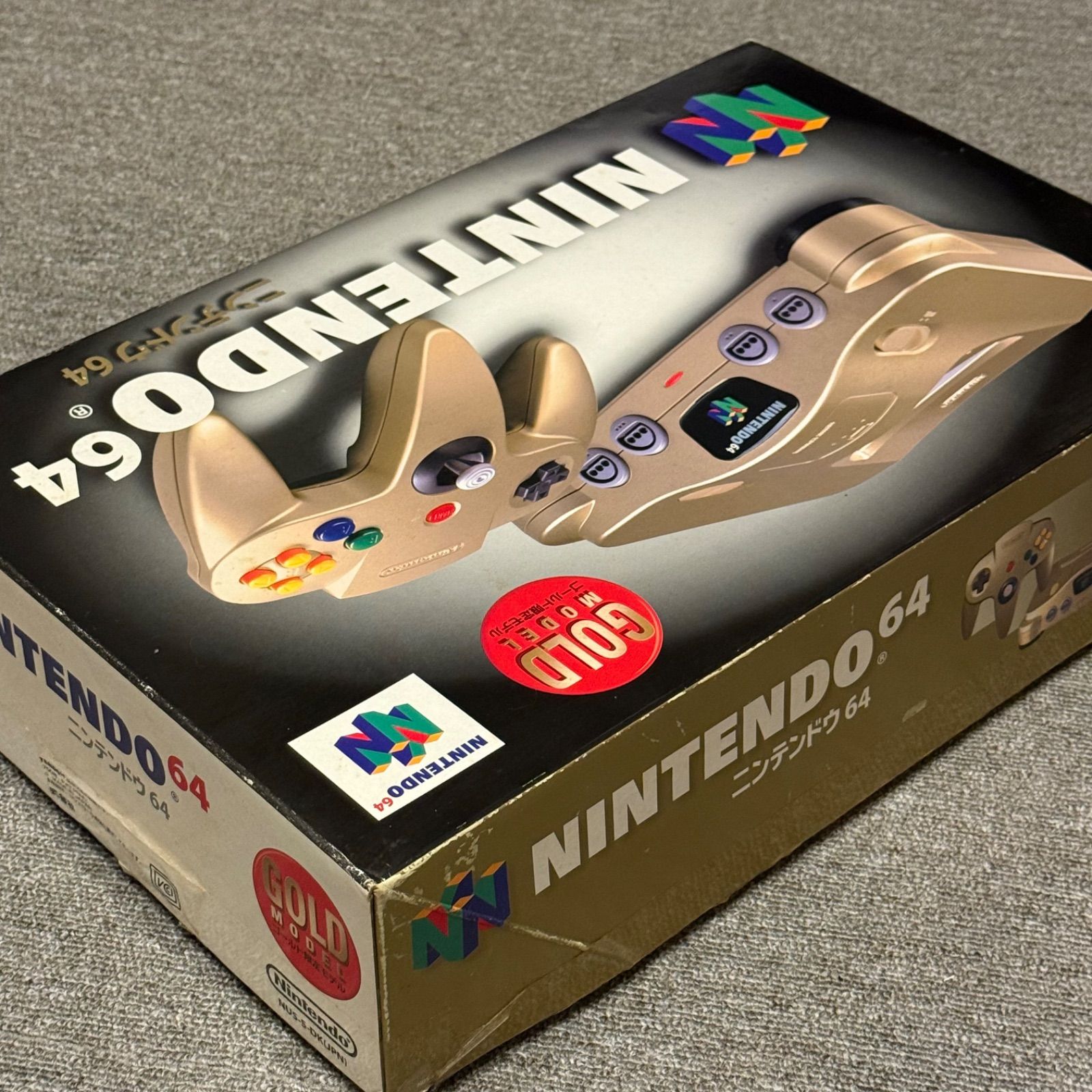 9-169【中古美品】ニンテンドー64 ゴールド 箱付き - メルカリ