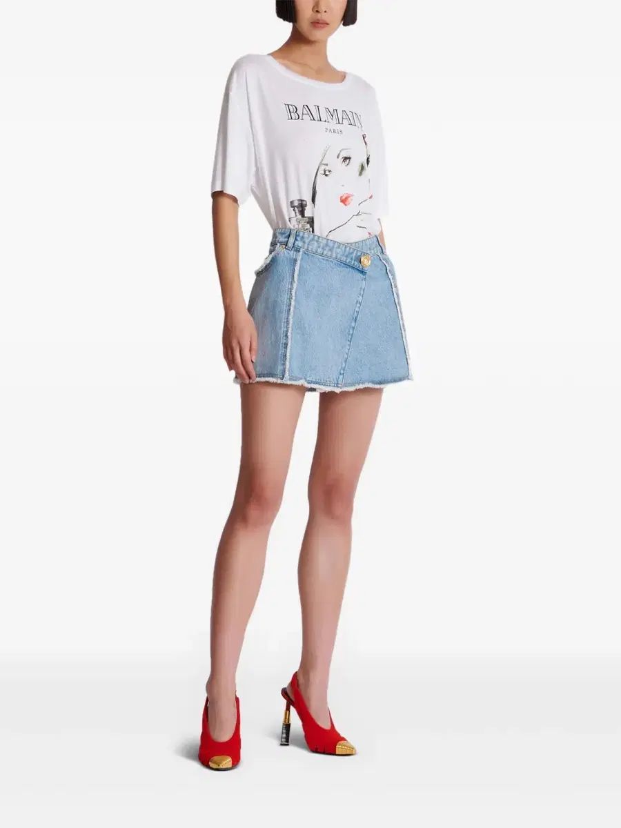 BALMAIN バルマン デニム スカート-skirt 【公式ストア】【正規代理店