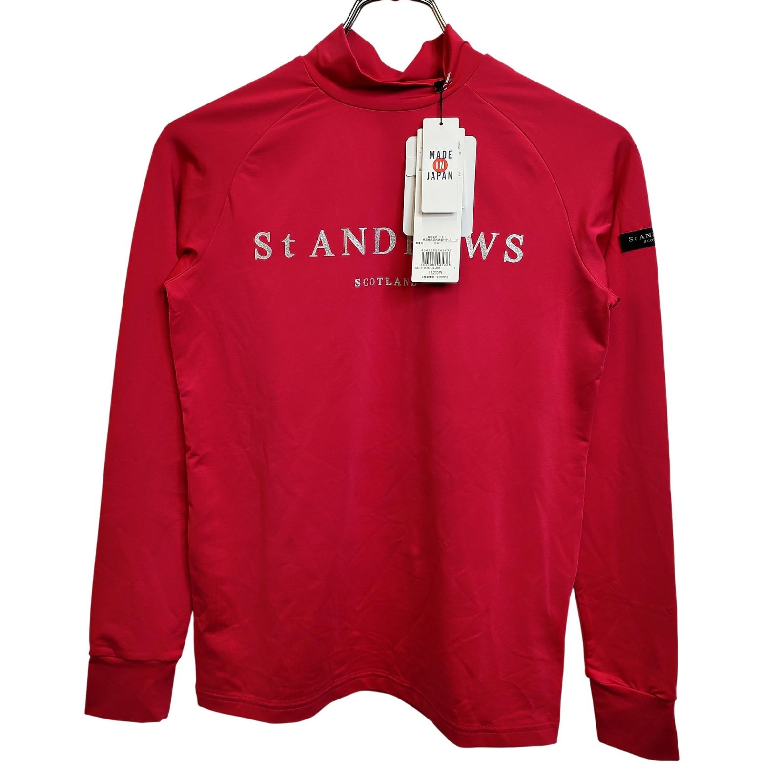 St ANDREWS セントアンドリュース ゴルフ 長袖 モックネック Tシャツ