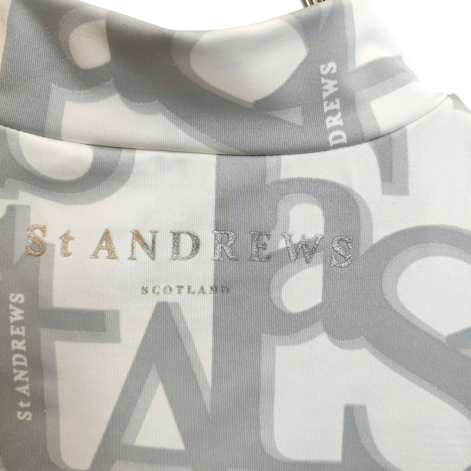 St ANDREWS セントアンドリュース ゴルフ 23SS 総柄 半袖 モックネック