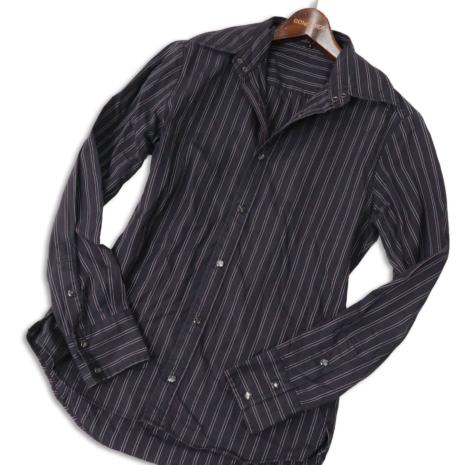 5351 POUR LES HOMMES◇長袖シャツ/44/コットン/BLK/無地 ＞≪ 【公式 