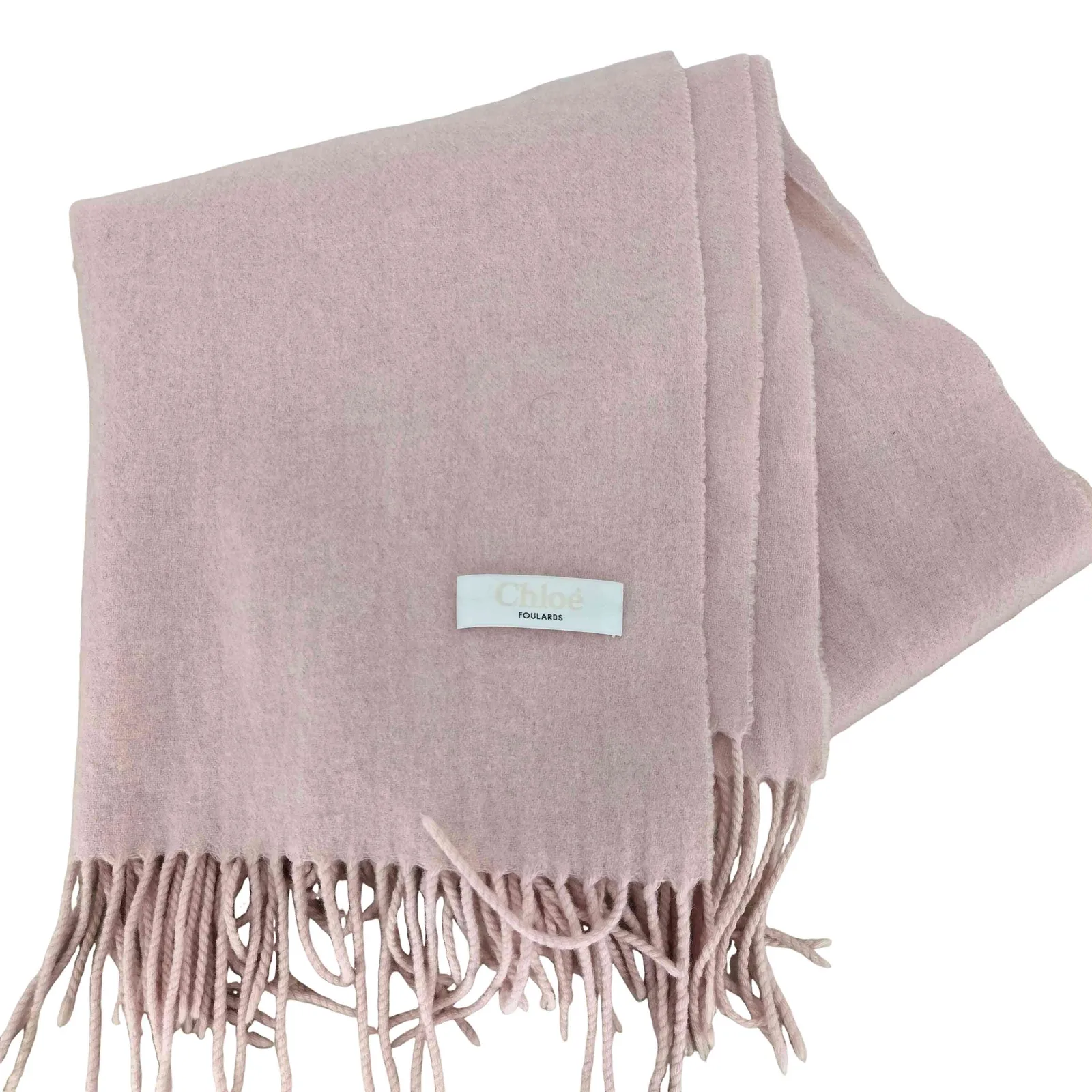 Chloé カシミア ストール クロエ Chloe ロゴ刺繍 カシミヤ マフラー レディース 表記無 (傷や