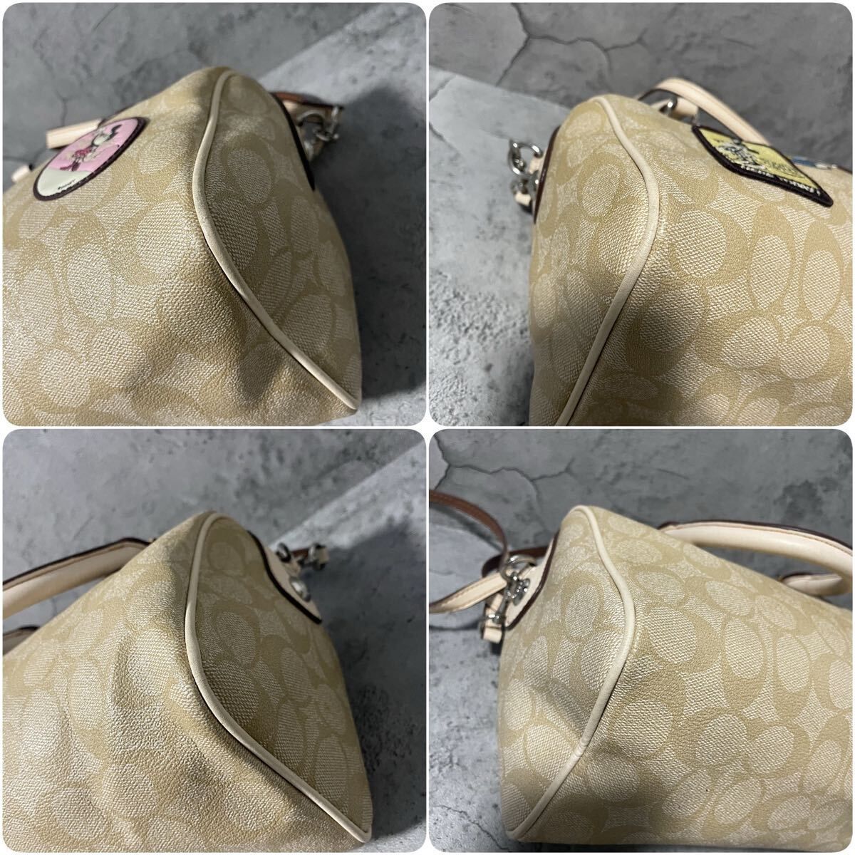 美品 COACH コーチ 2way ショルダーバッグ ミニボストン ディズニー