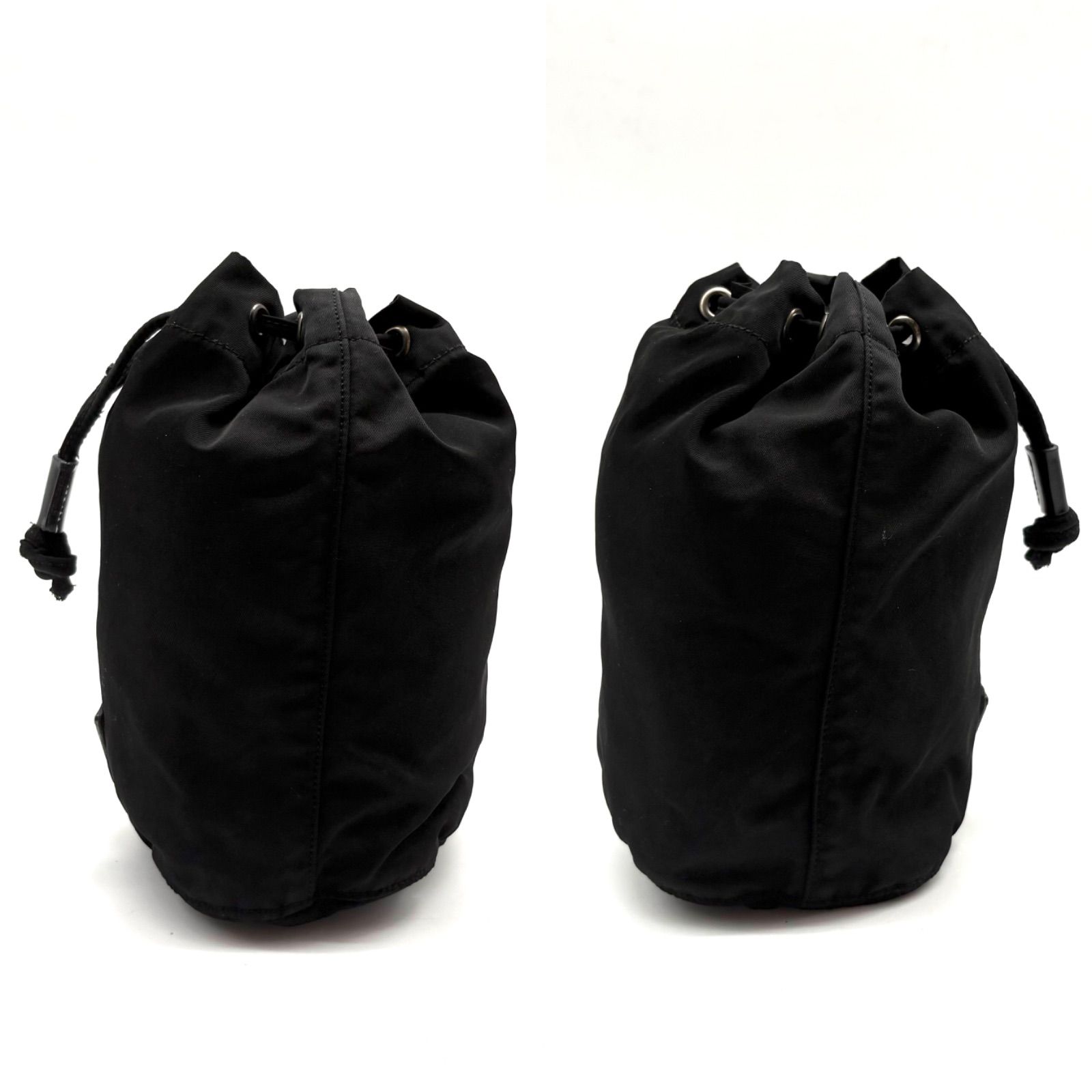 PRADA Vintage Nylon Drawstring Pouch Black プラダ ヴィンテージ